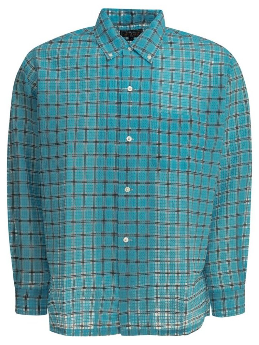Beams Plus Open Bd Nylon Airy Plaid Casual Shirt Tag Size XL Men